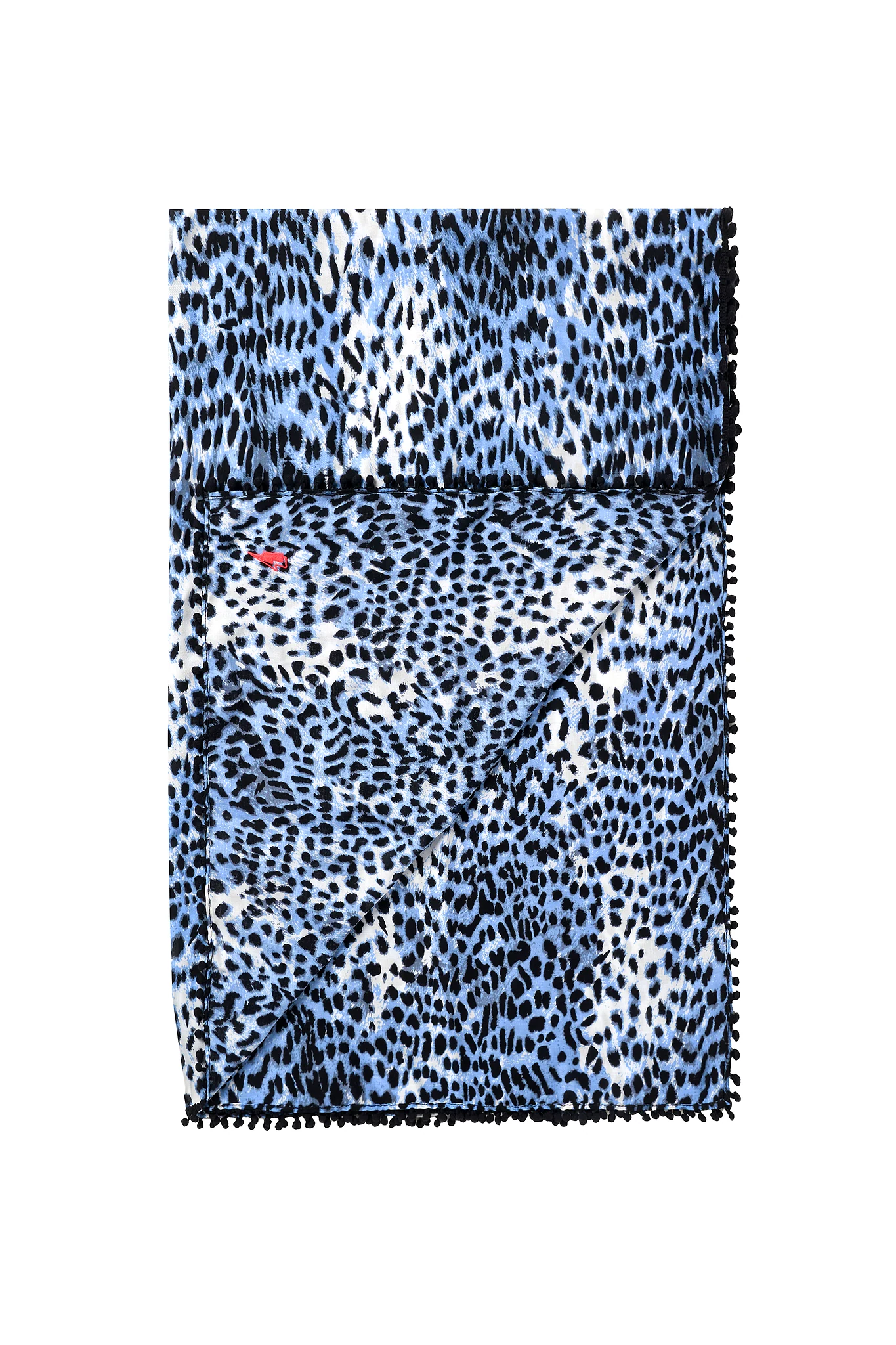 Scamp & Dude x Lauren Laverne White with Blue and Grey Cheetah Charity Super Scarf