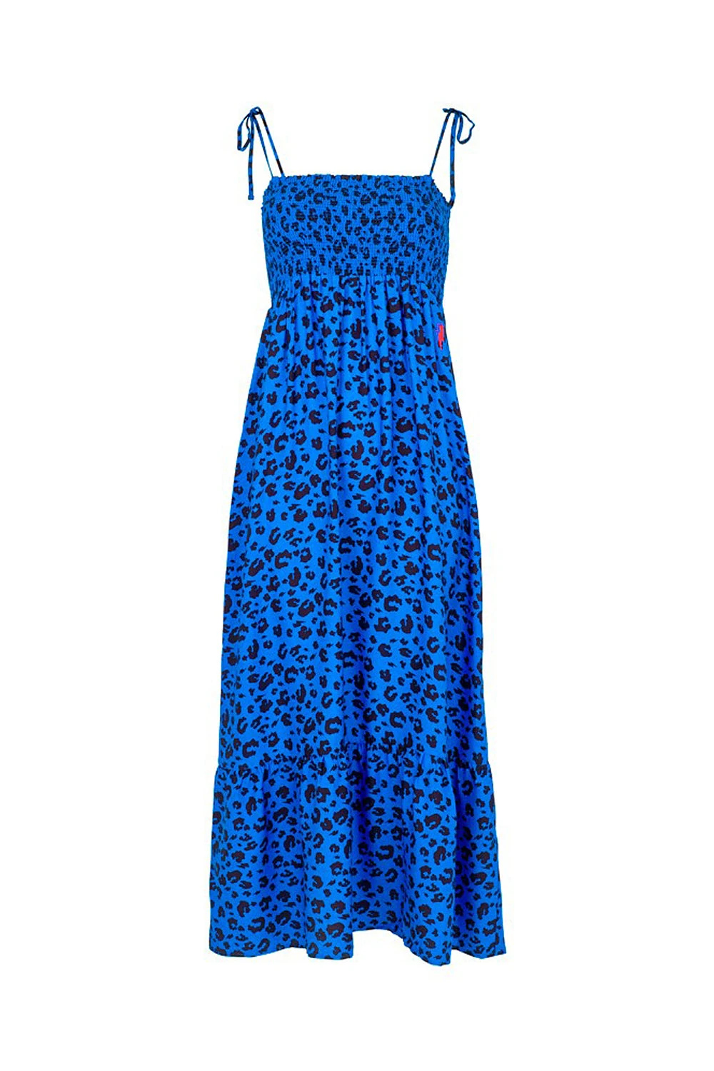 Electric Blue Leopard Strappy Dress