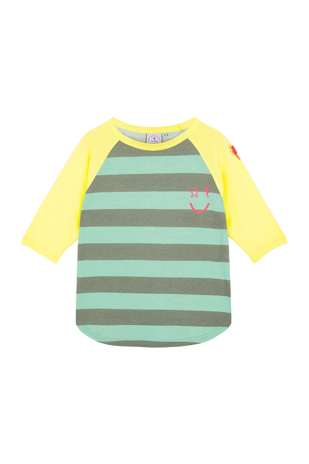 Kids Khaki with Mint Lucky Stripe T-Shirt