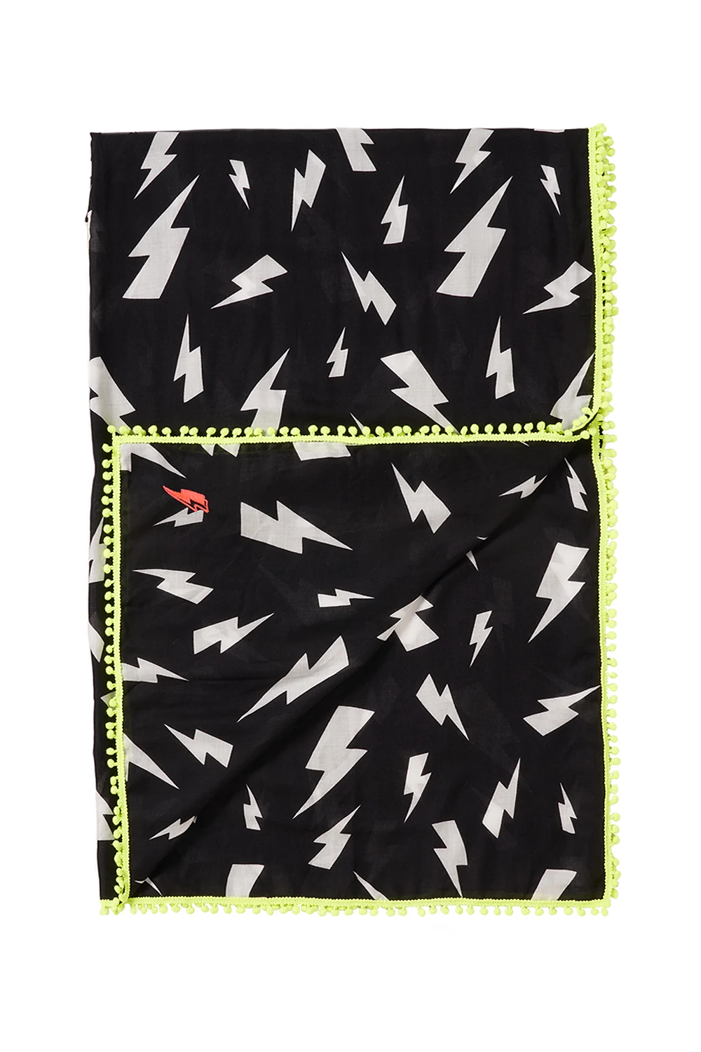 Black with White Lightning Bolt Charity Super Scarf