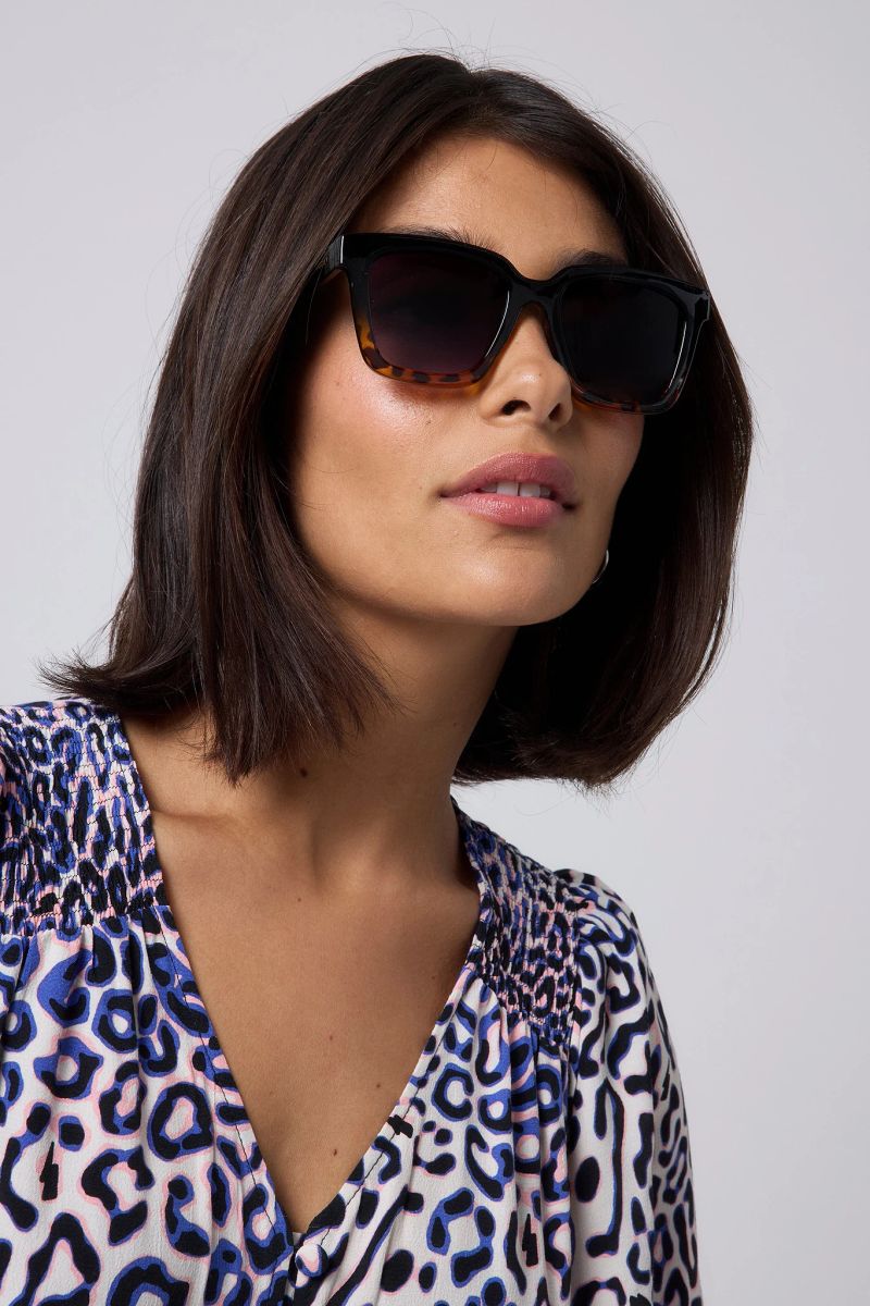 Anais Tortoiseshell Square Sunglasses