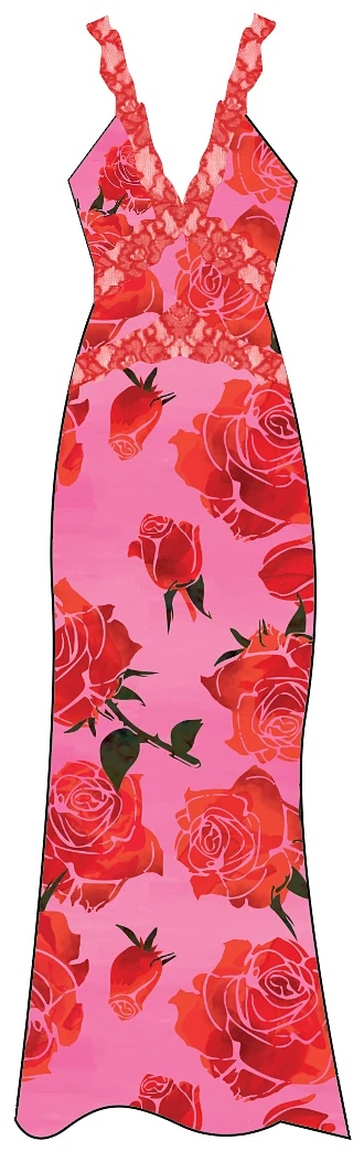 Rosa Mesh Gianna Dress