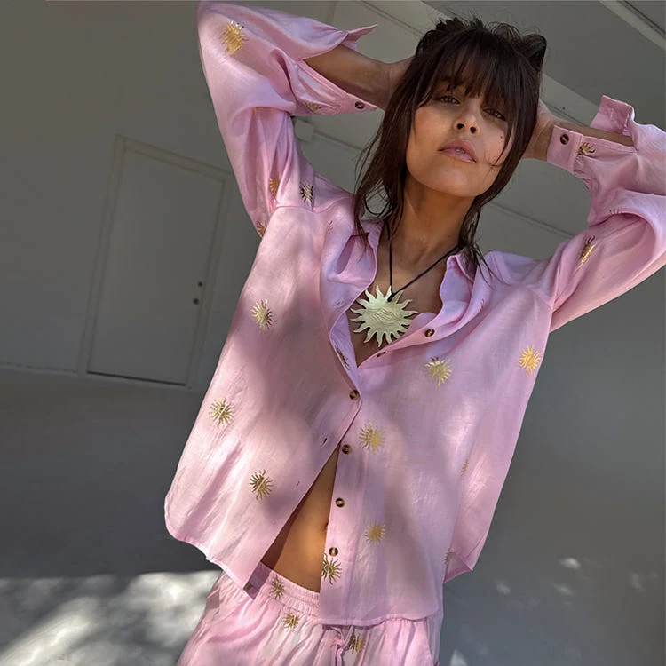 Pink Miley Shirt with Sun Foil