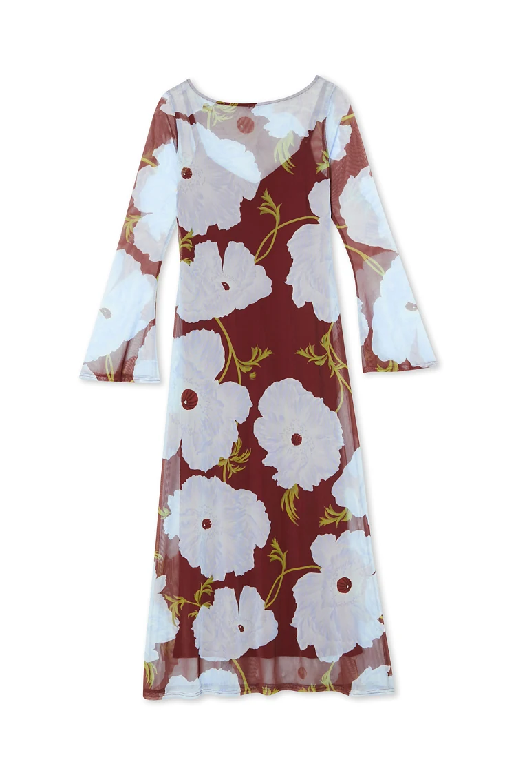 burgundy and blue poppy aria dress Burgundy & Blue Poppy Aria Dress  Never Fully Dressed