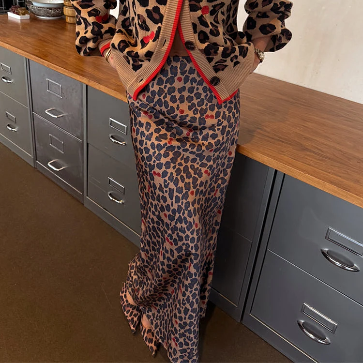 Cherry Leopard Dorris Skirt
