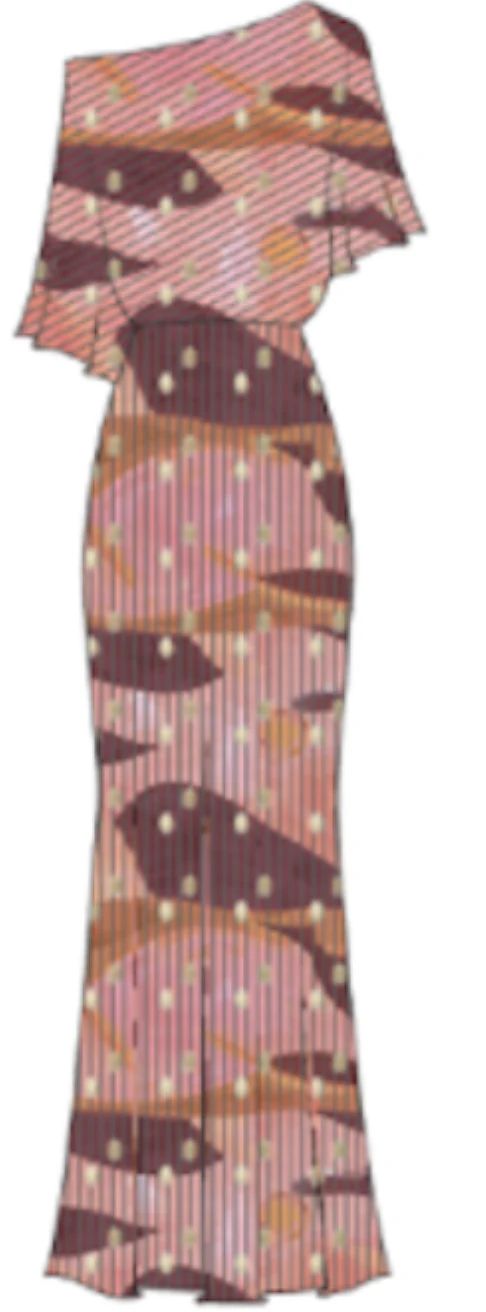 Painterly Abstract Tilly Kleid