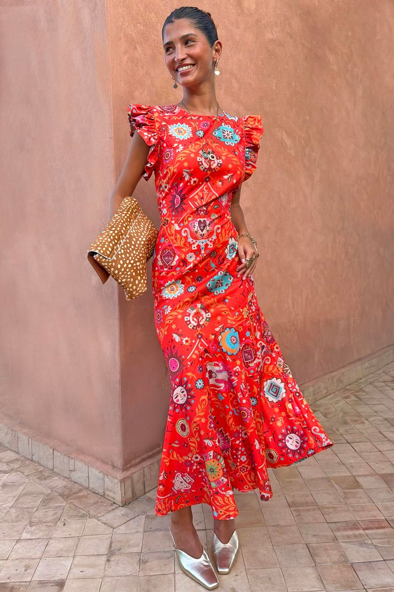 Tomato Tapestry Frida Dress - 12