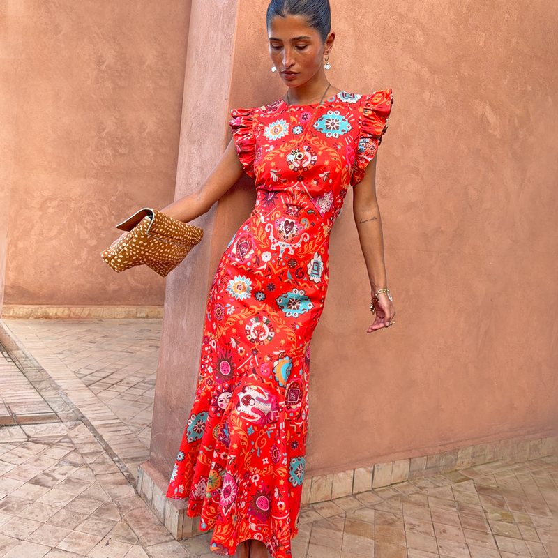 Tomato Tapestry Frida Dress - 12