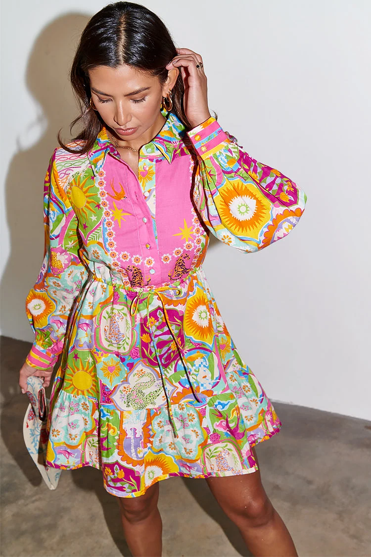 Mosaic Savannah Mini Dress