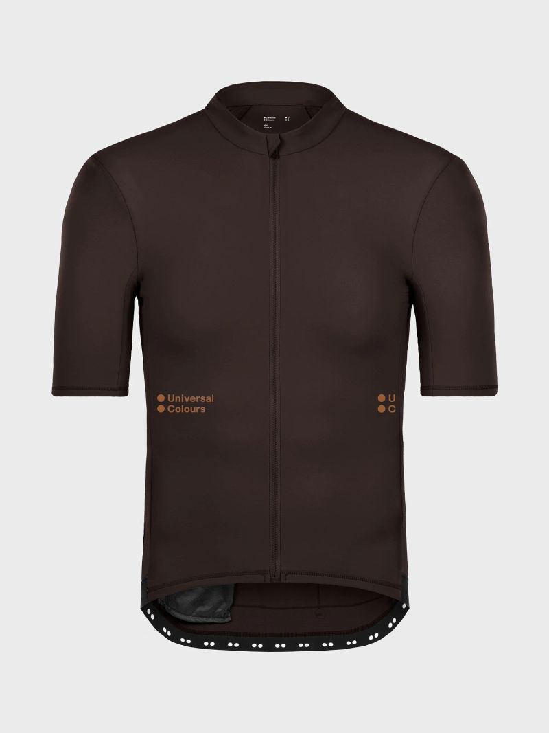Mono Thermal Men's Short Sleeve Jersey - Heavy Dark Brown