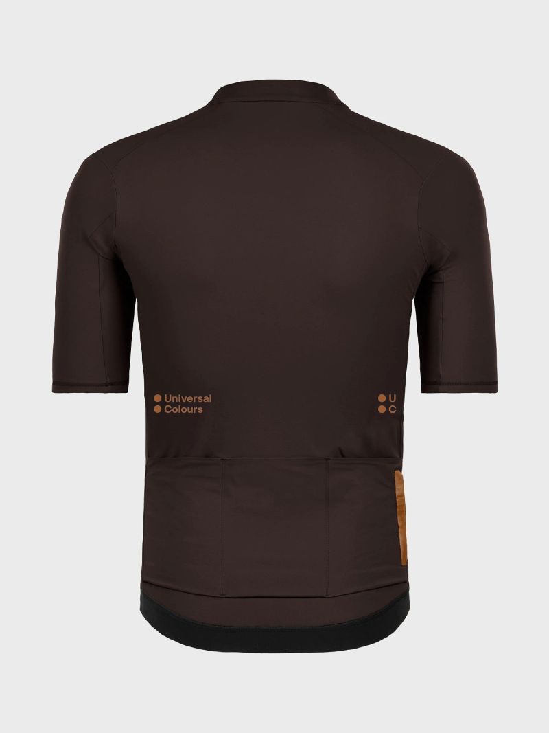 Mono Thermal Men's Short Sleeve Jersey - Heavy Dark Brown
