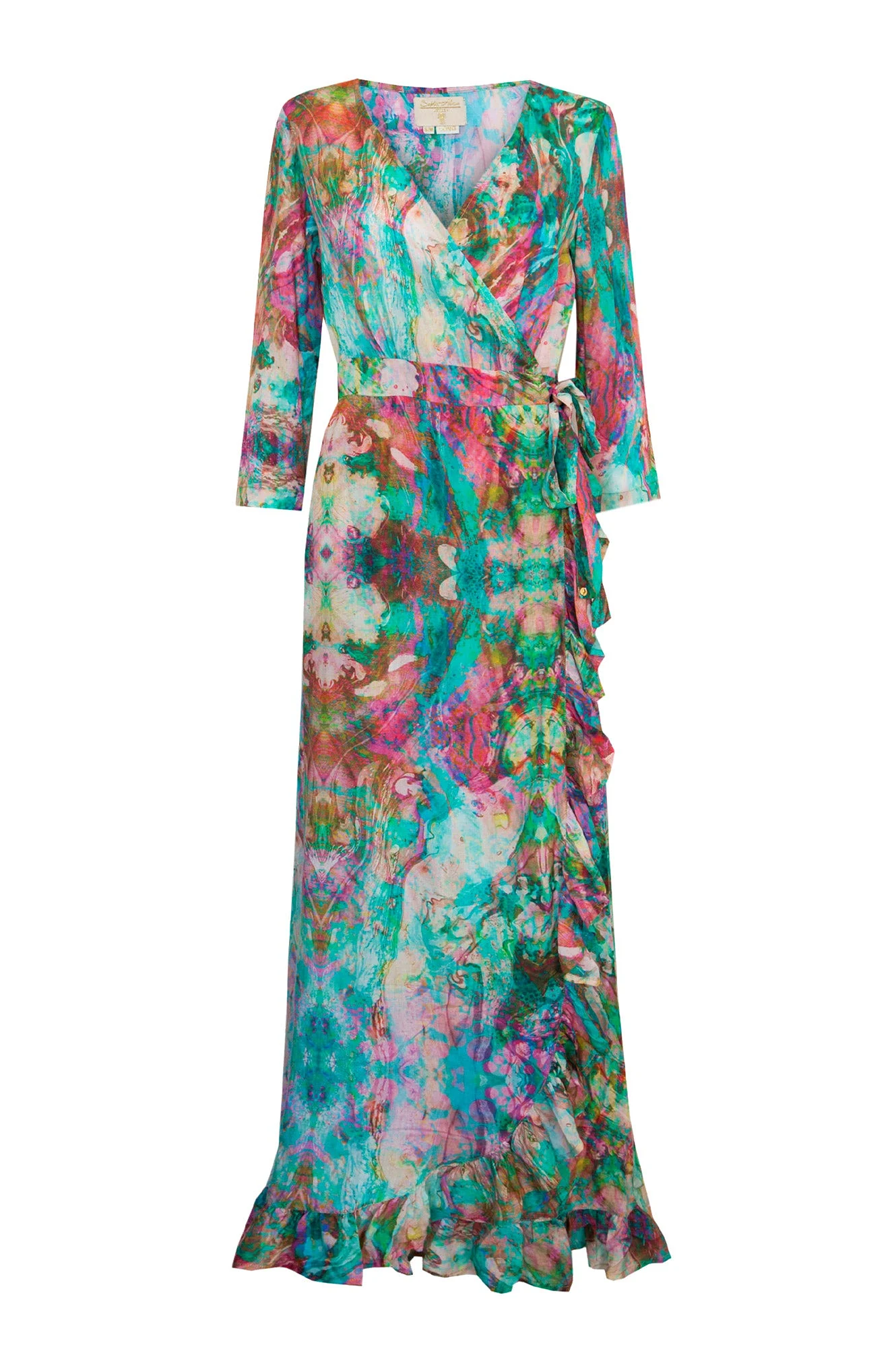 Ruffle Wrap Dress | Liquid Rainbow