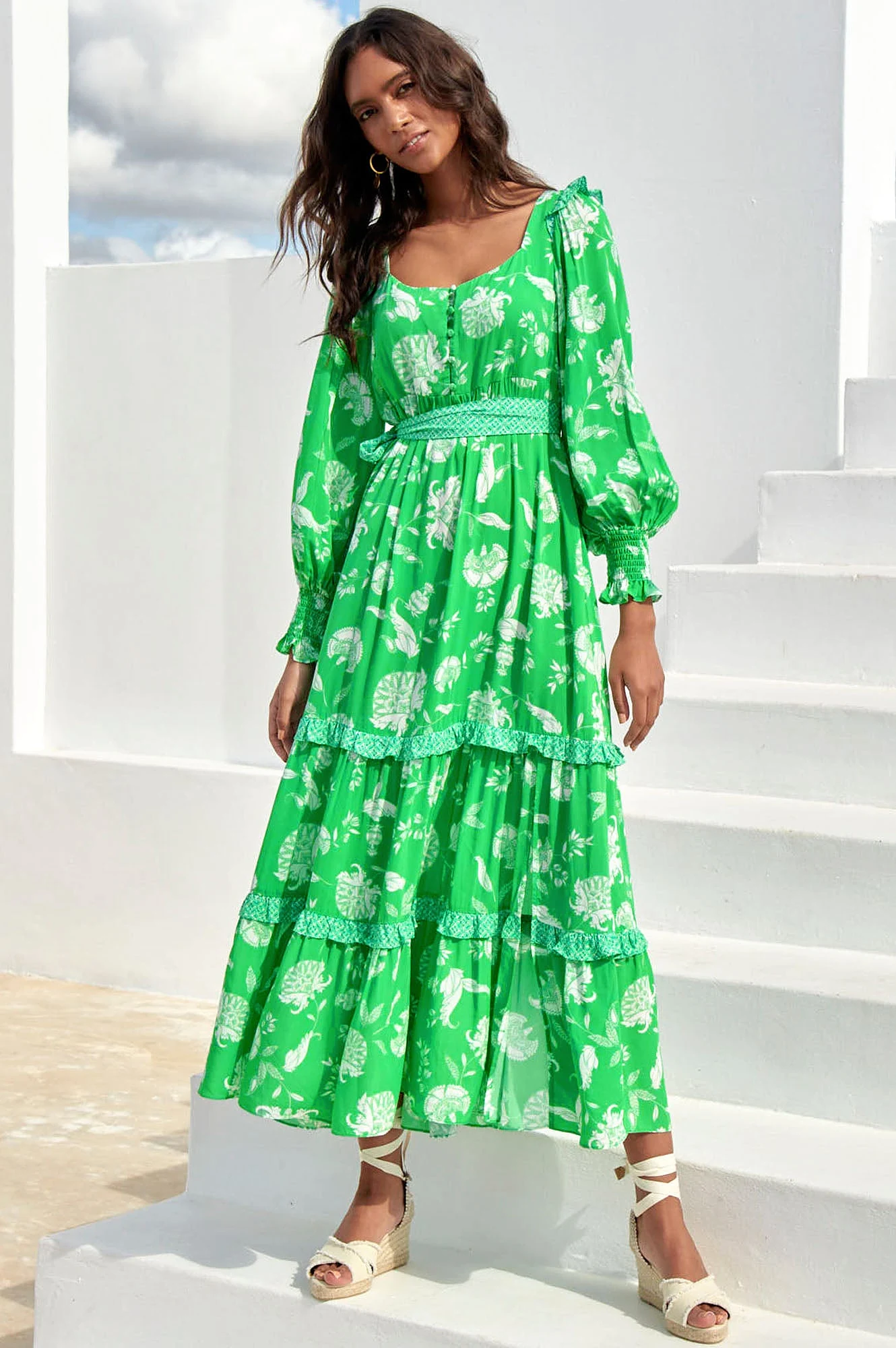 Yasmine Dress | Flower Green