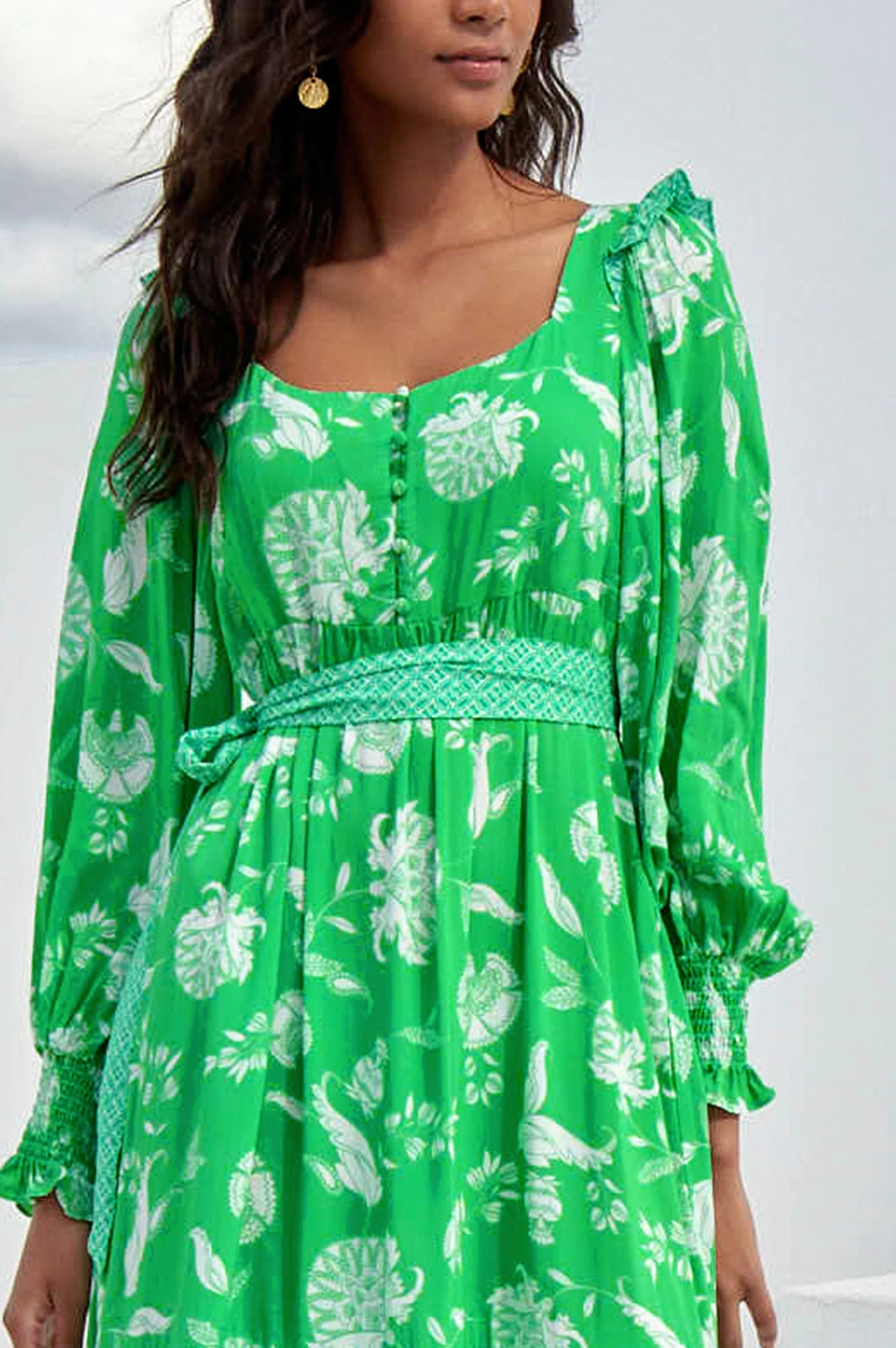 Yasmine Dress | Flower Green