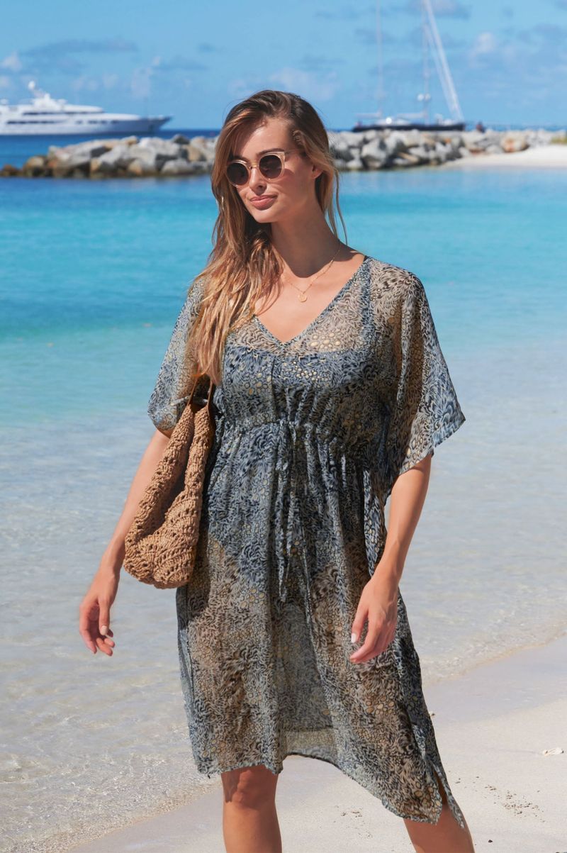 Manilla Kaftan | Lamu Beige/Gold