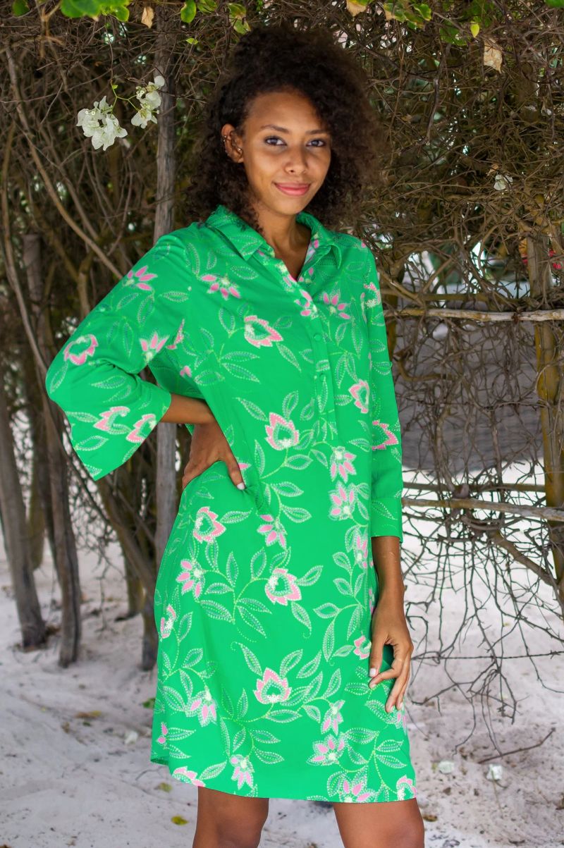 Sandy EcoVero™ Shirt Tunic | Waterlily Green