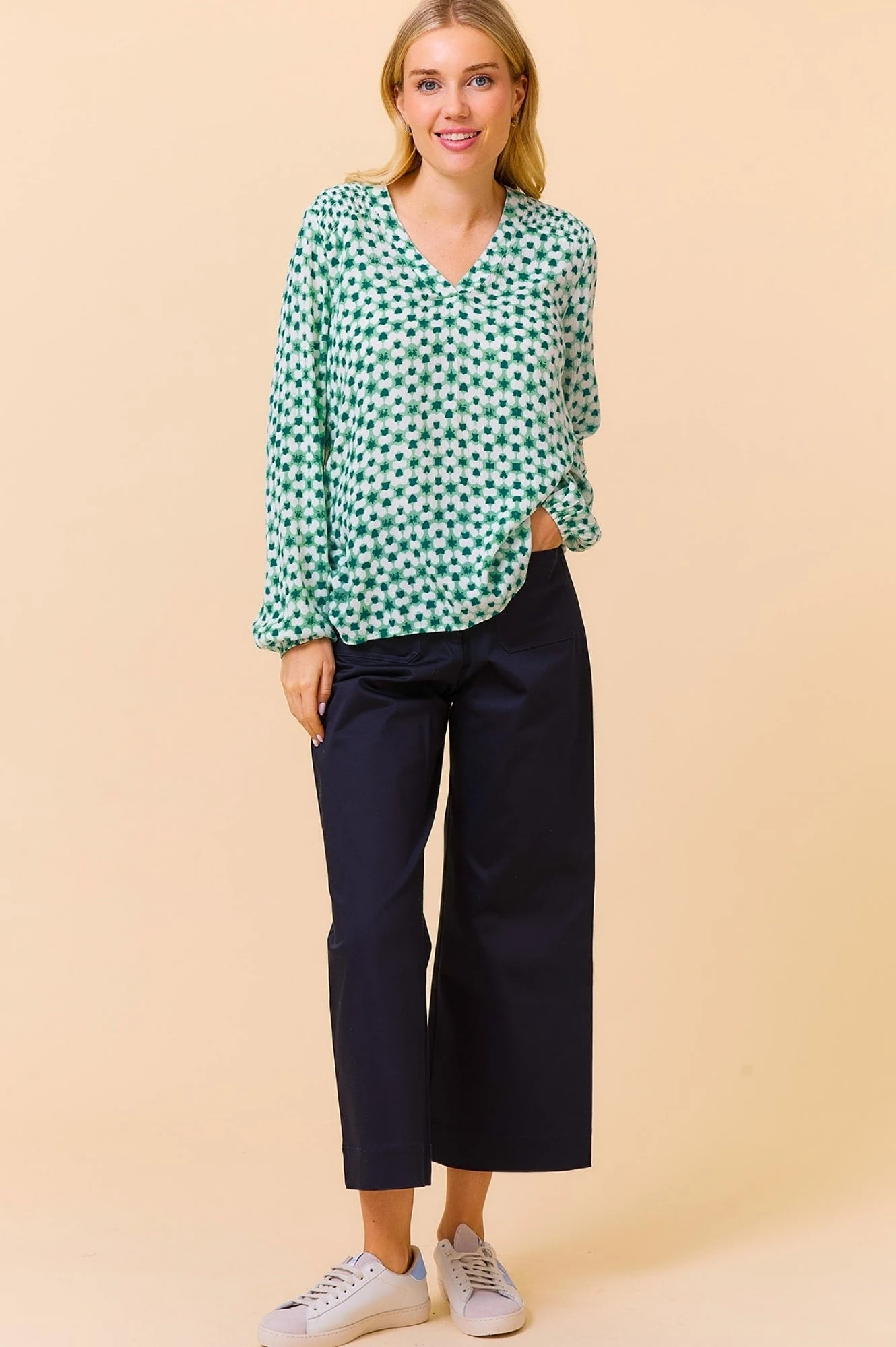 Kendal Stretch Cotton Sateen Trouser | Navy