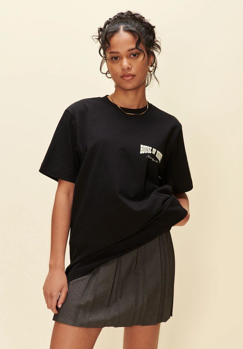 BLACK 'HACKNEY' TEE