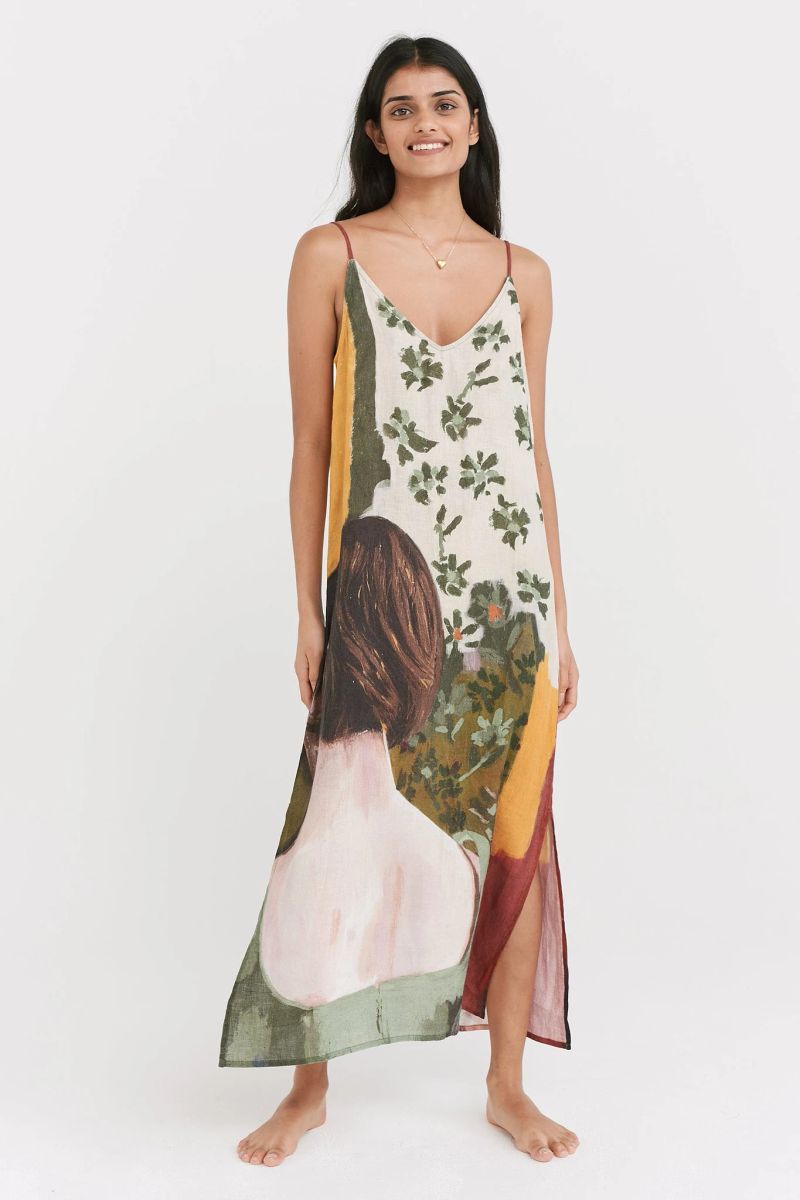 Slip Nightie Balandra Print Linen