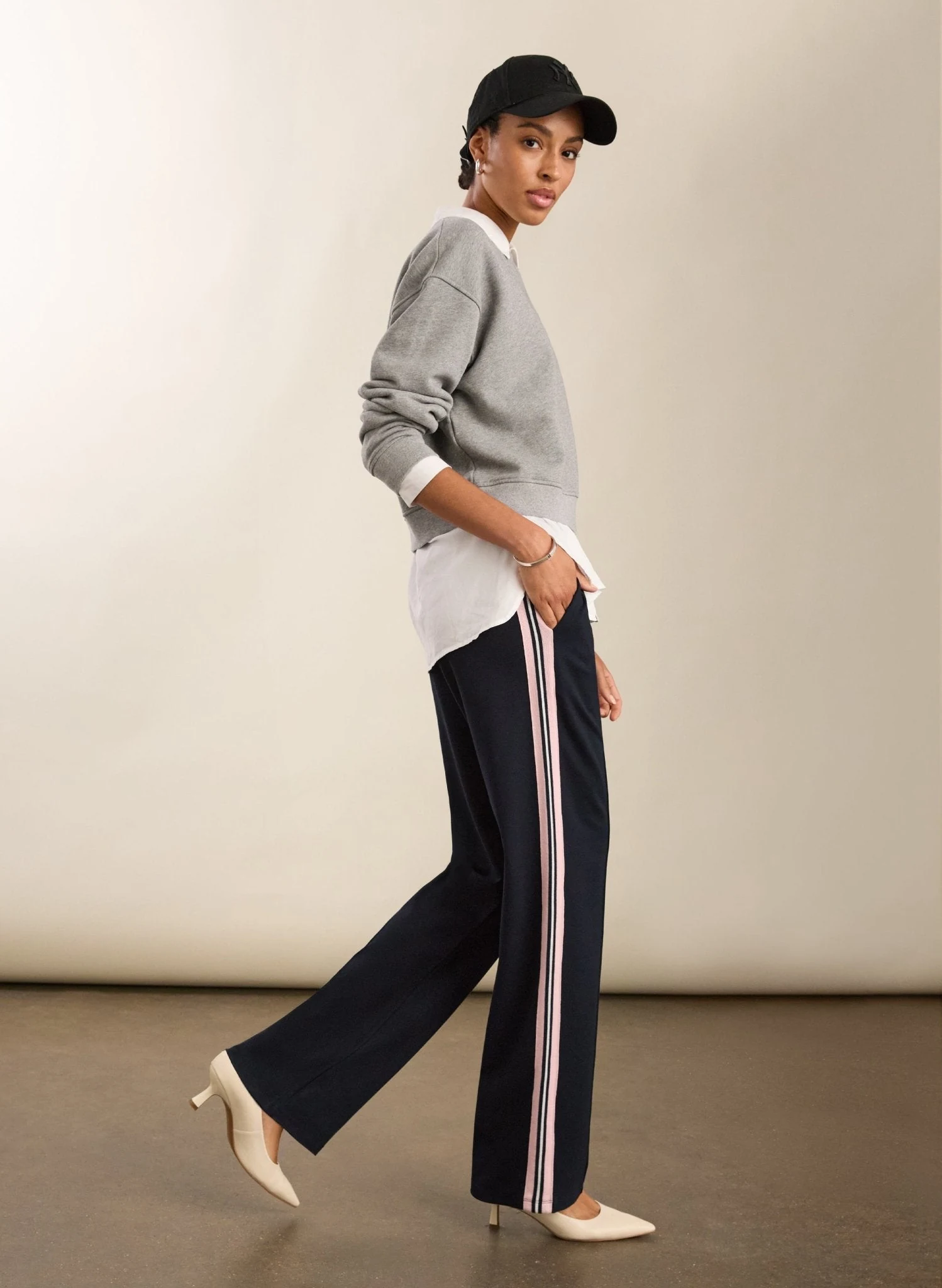 Marjorie Side Stripe Ponte Trousers