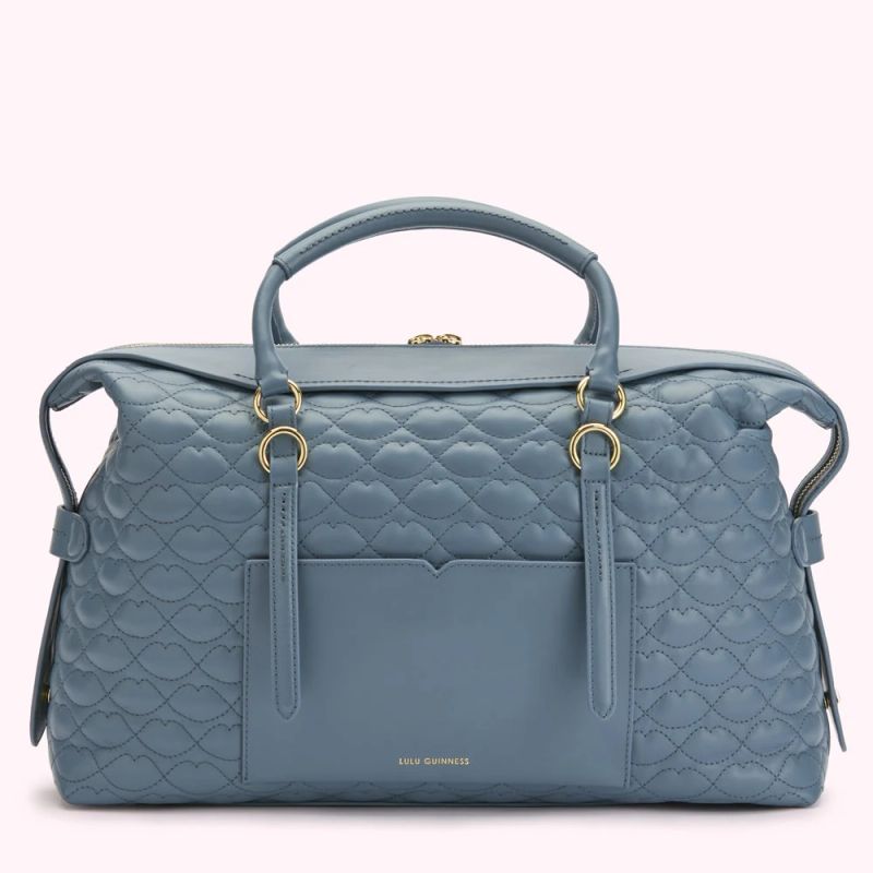 SEAL QUILTED LIP TAYLOR LEATHER HANDBAG