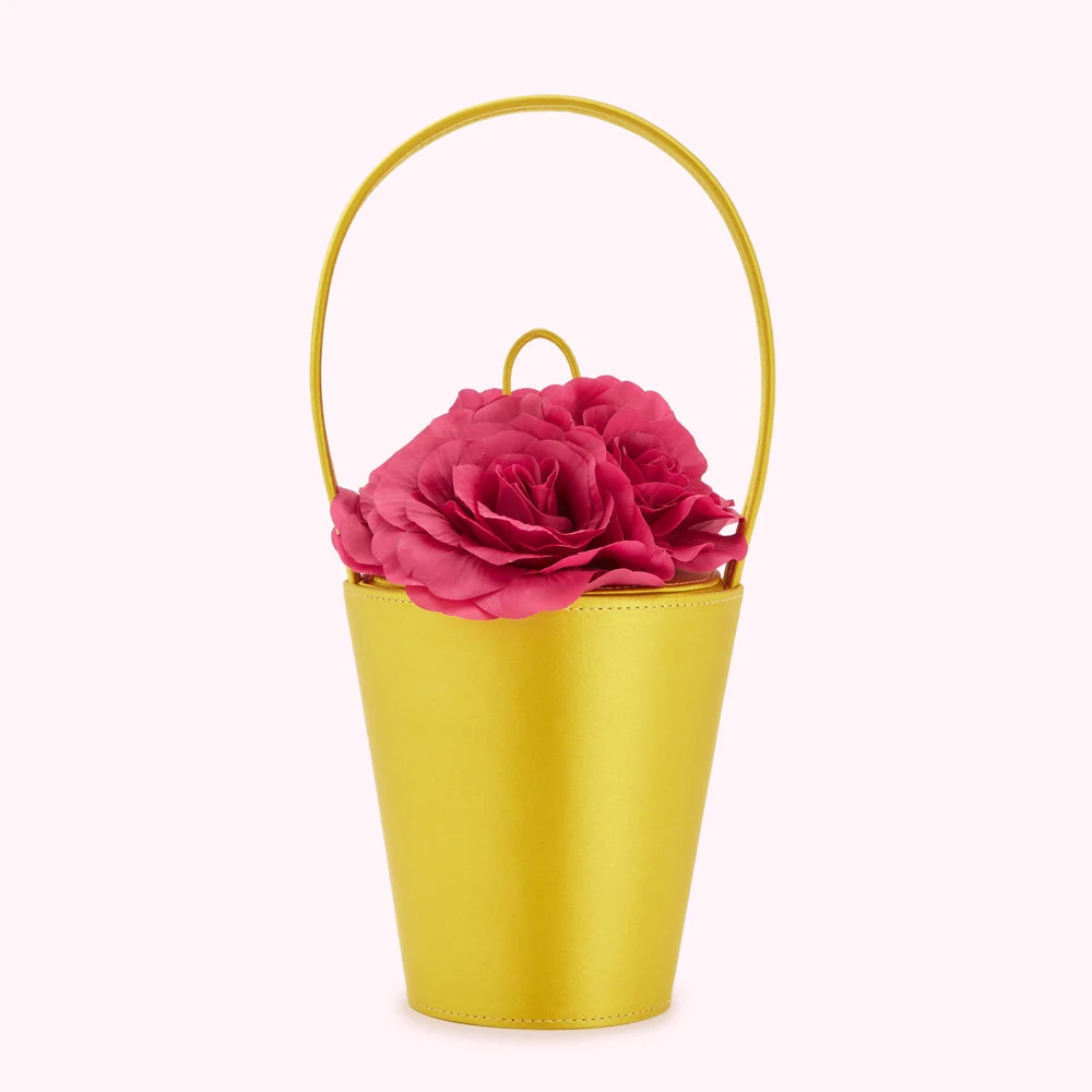 CHARTREUSE ROSE BASKET BAG