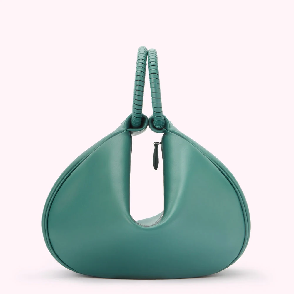 SEAPINE GREEN LEATHER MEDIUM CLEO HANDBAG