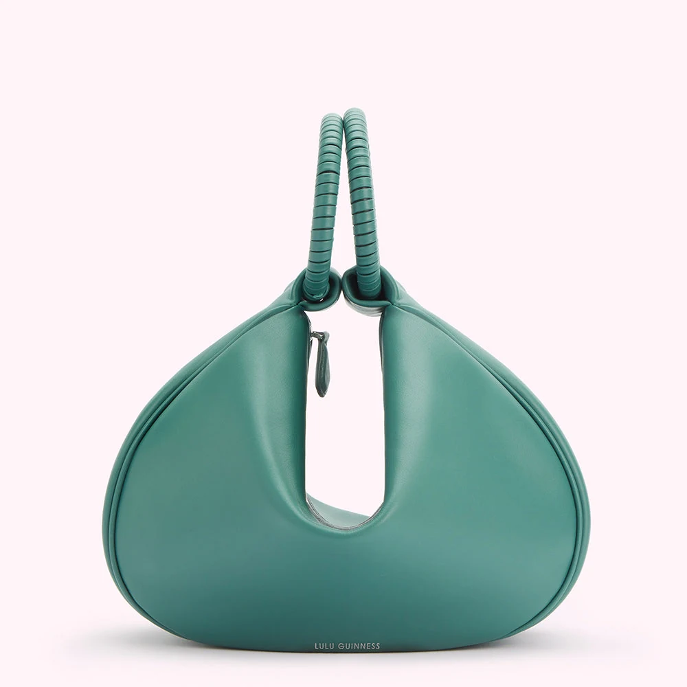 SEAPINE GREEN LEATHER MEDIUM CLEO HANDBAG