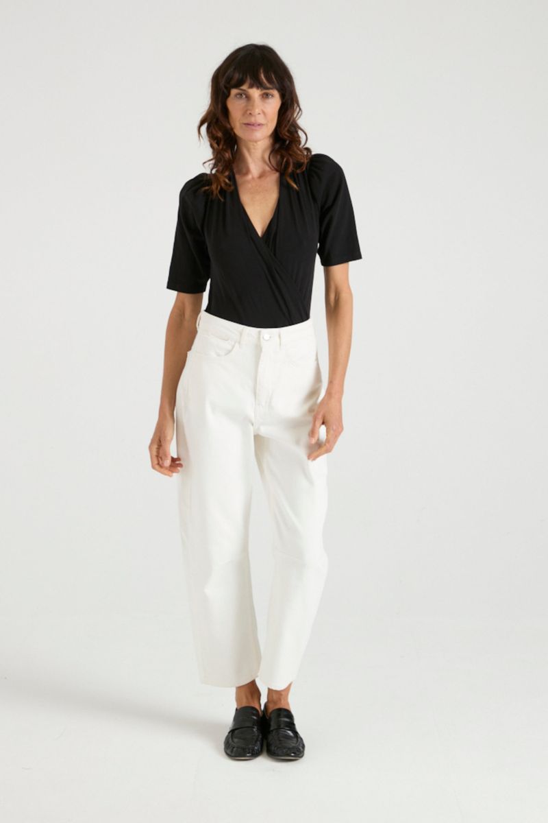 Sissy The Fashion Forward Barrel Leg | Milk [White Denim]