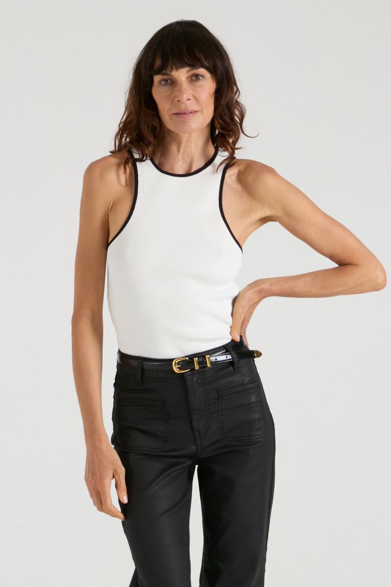 The American Racer Tank | Monochrome [White]