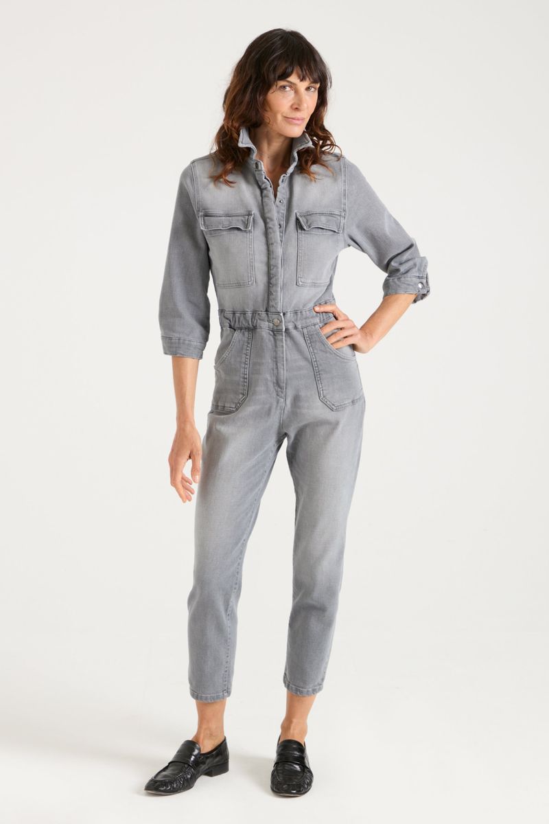 Dusty The Super Downtown Jumpsuit | Stormy Weather [Grey Denim]
