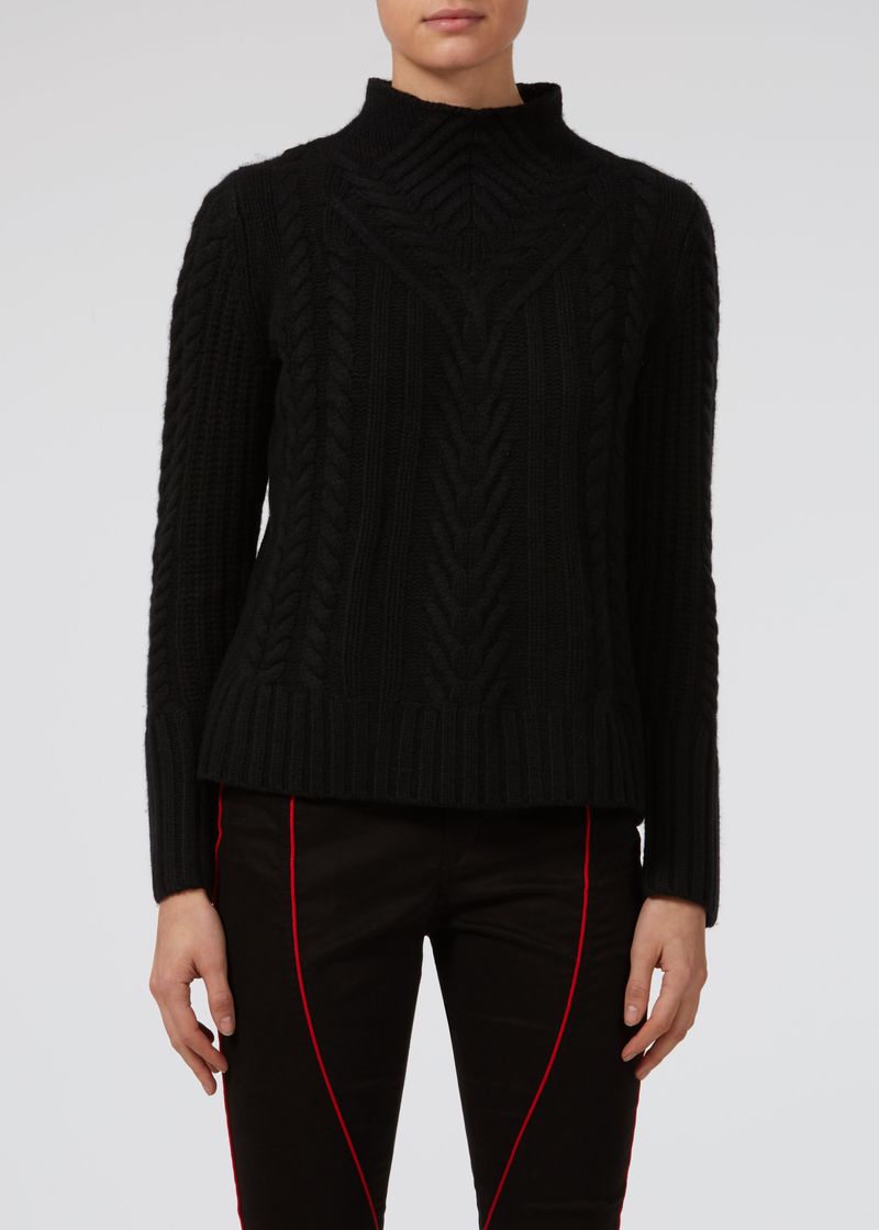 Cable Me Cashmere Knit - Nero