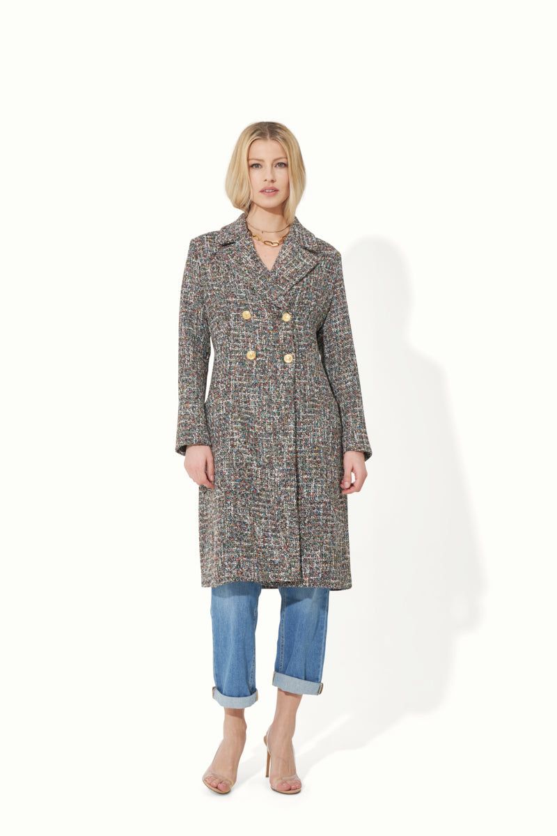 The Hustle Coat The Strong Woman Statement Coat - Technicolour Dream