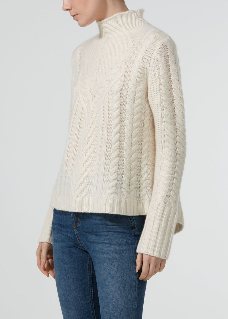 Cable Me Cashmere Knit - Latte