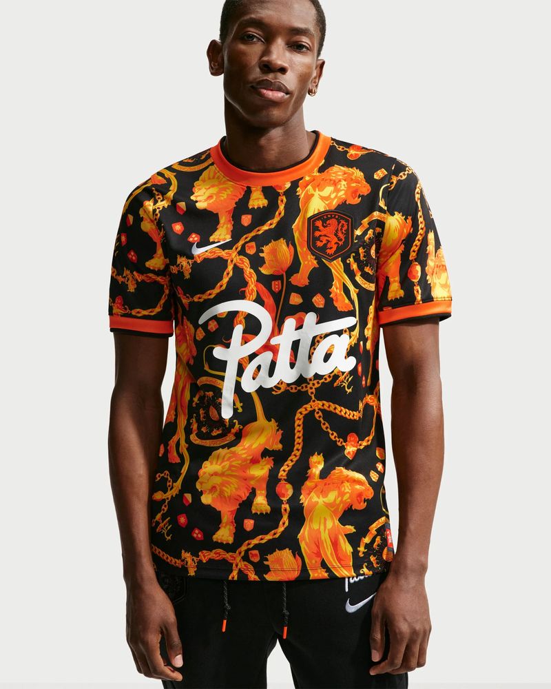 Patta x Nike KNVB Pre-Match Jersey (Black/Orange)