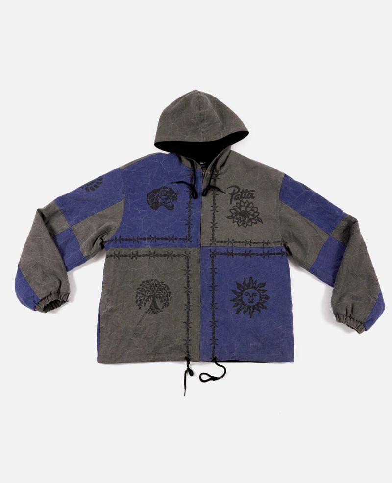 Patta Symbols Zip Hooded Jacket (Raven / Odyssey Gray)